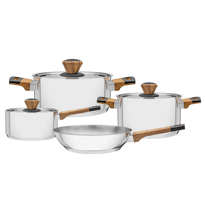 Tramontina 4 Piece Stainless Steel Cookware Set & Reviews Wayfair.co.uk